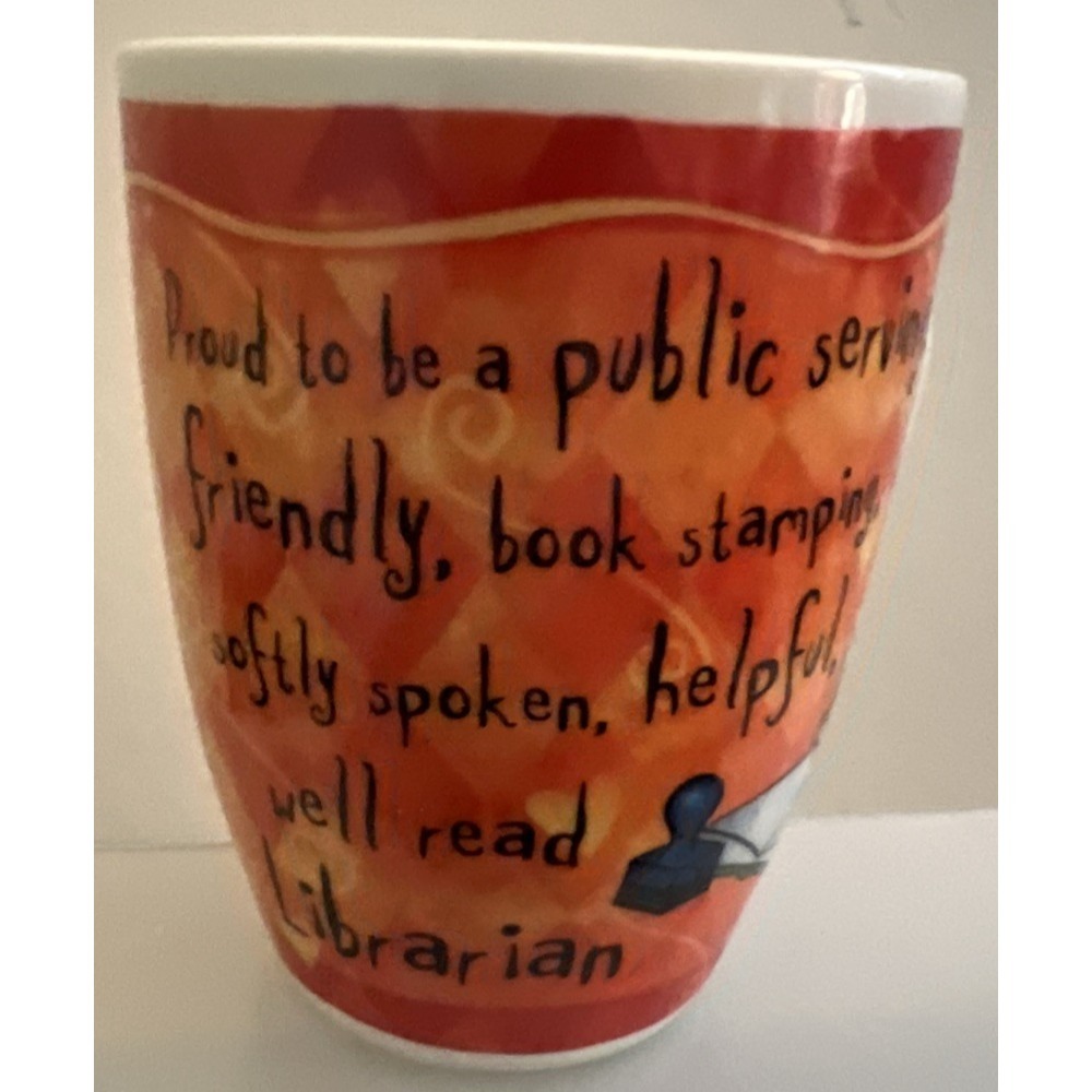Librarian Occupation Job History‎ & Heraldry Coffee Tea Cup Mug
